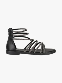 Hosis Sandali donna gioiello con tallone chiuso e zip