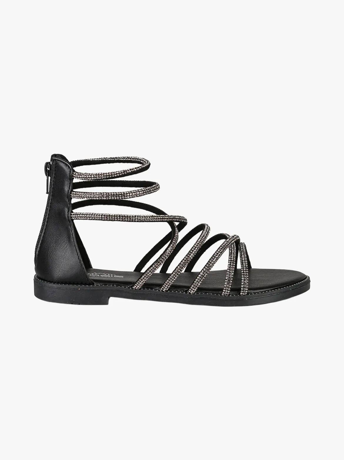Hosis Sandali donna gioiello con tallone chiuso e zip