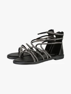 Hosis Sandali donna gioiello con tallone chiuso e zip