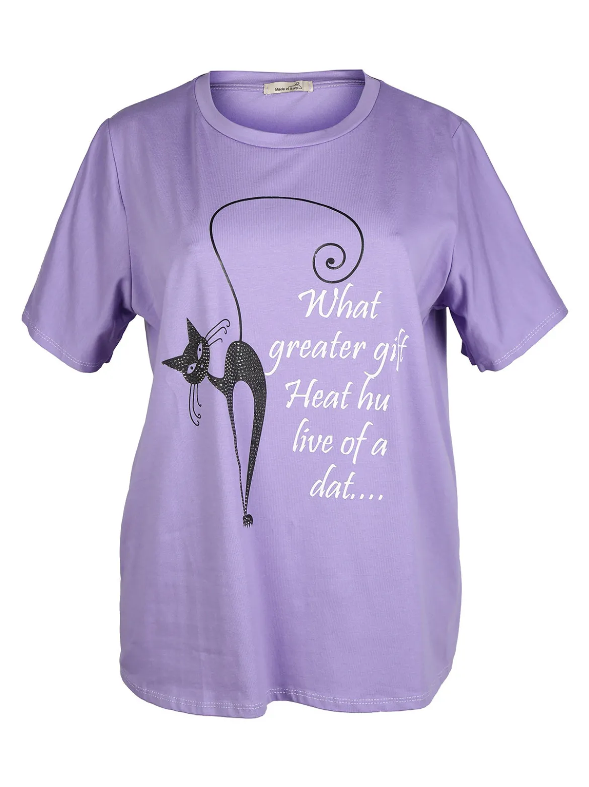 H20 T-shirt donna con scritta taglie forti