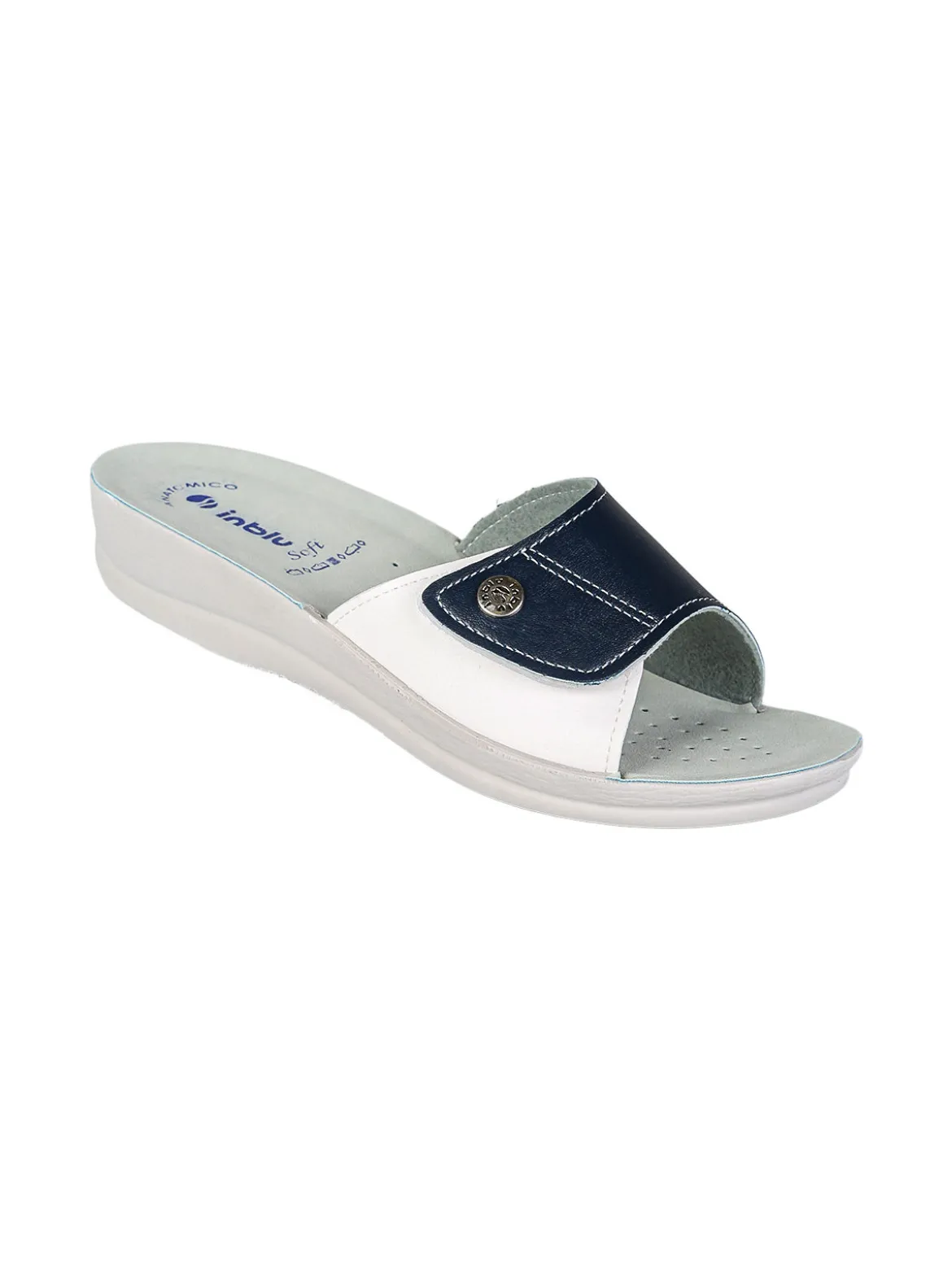 Inblu Ciabatta da donna con strappo - blu scuro