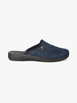 Inblu Pantofole da uomo in tessuto scamosciato con logo