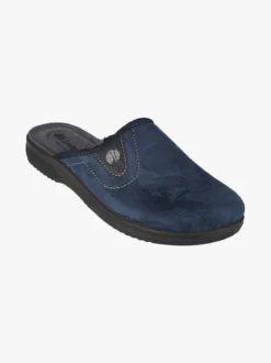 Inblu Pantofole da uomo in tessuto scamosciato con logo