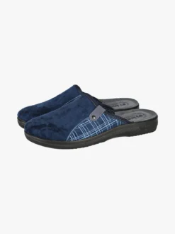 Inblu Pantofole da uomo invernali scamosciate - blu scuro