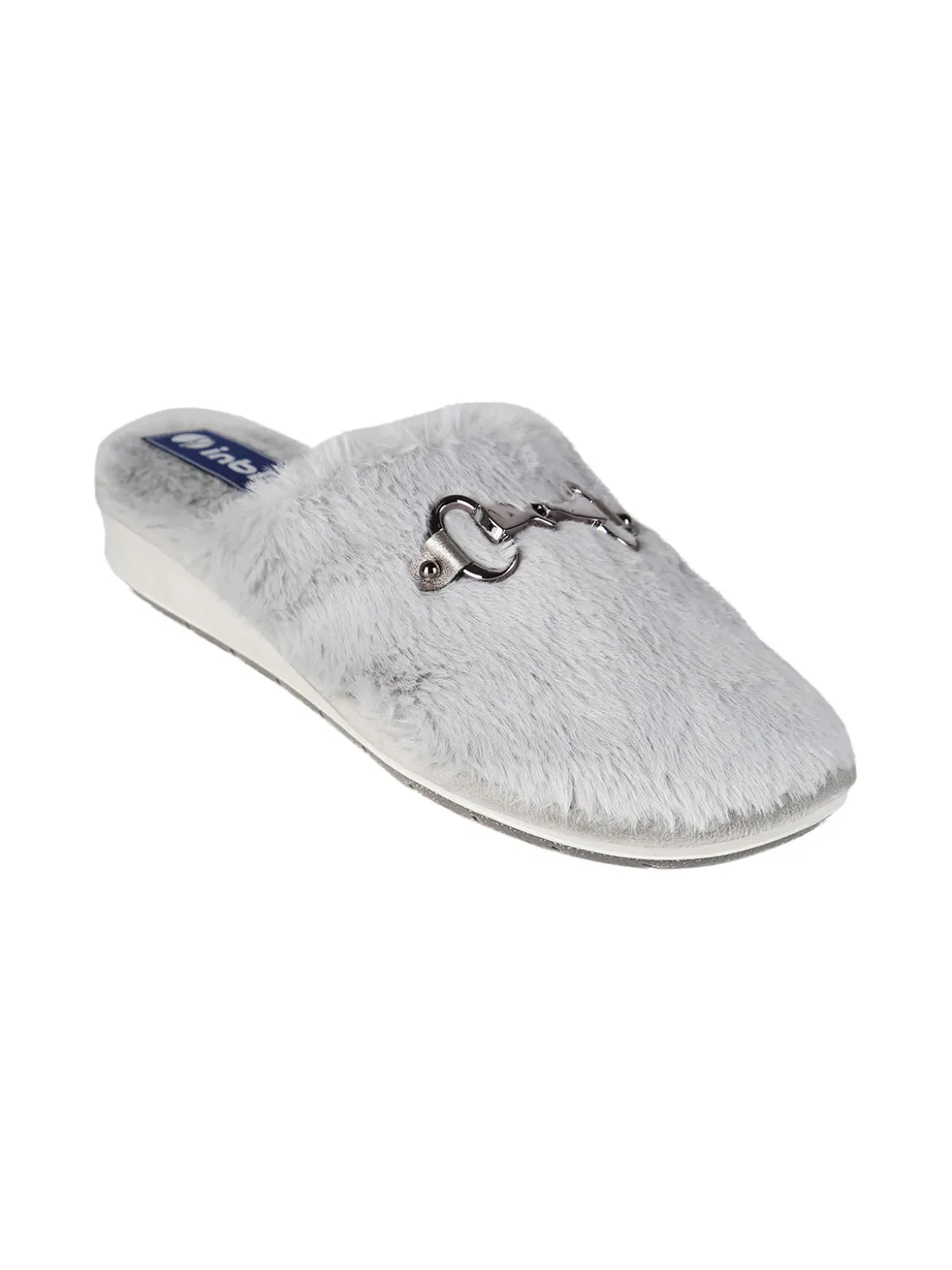 Inblu Pantofole donna in ecopelo con zeppa