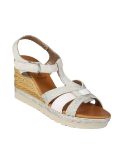 Inblu Sandali da donna con zeppa e cinturino a strappo