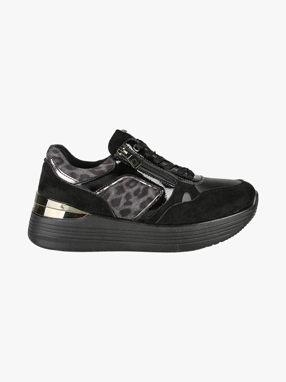 Inblu Sneakers donna con platform - nero