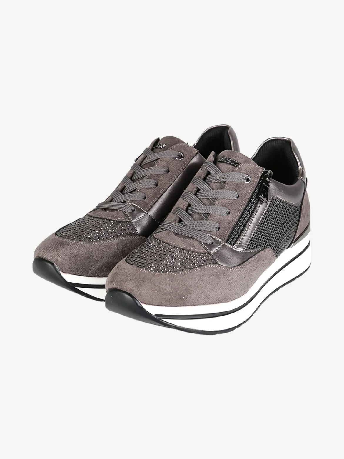 Inblu Sneakers donna platform con zip e lacci