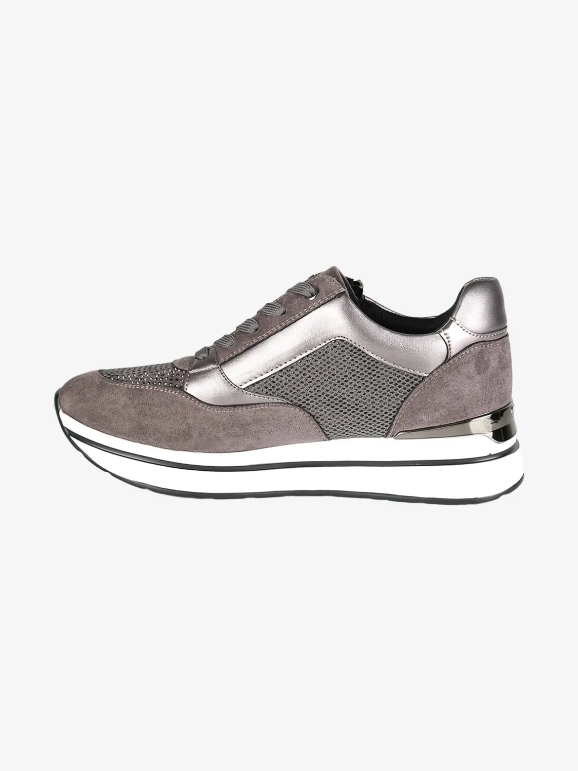 Inblu Sneakers donna platform con zip e lacci