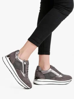 Inblu Sneakers donna platform con zip e lacci
