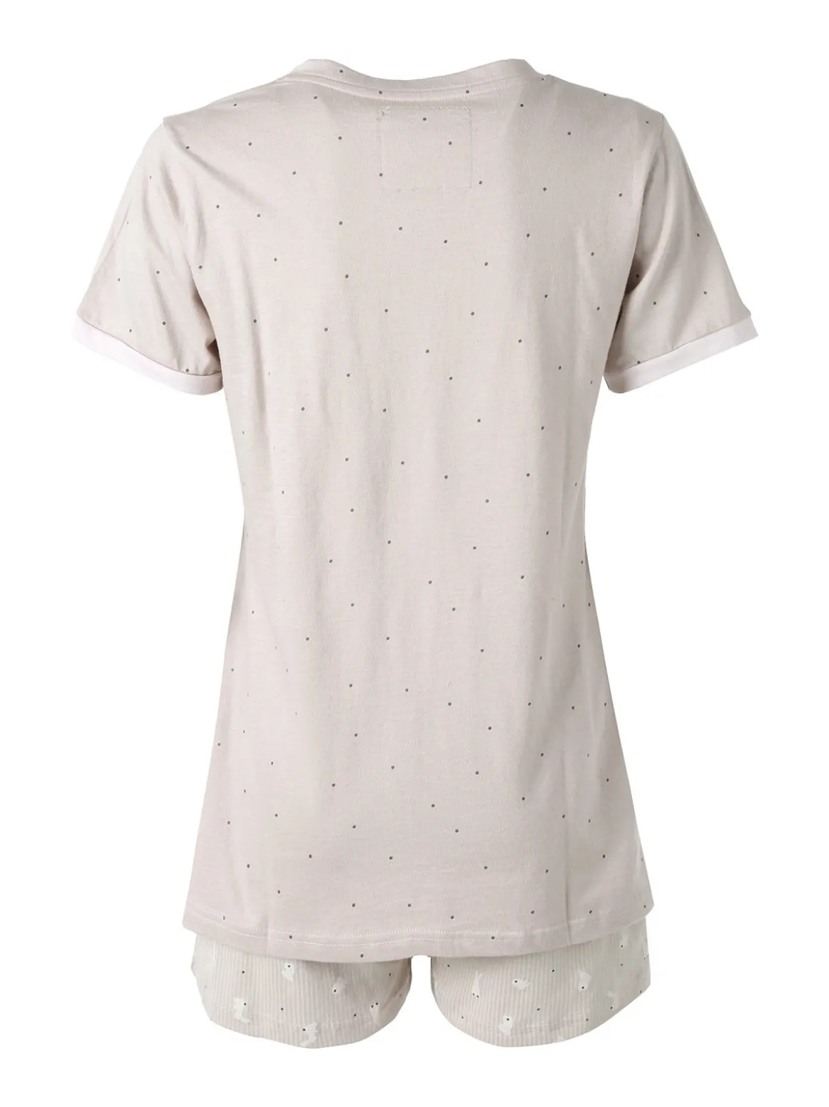Infiore BUNNY Pigiama corto da donna in cotone - fango