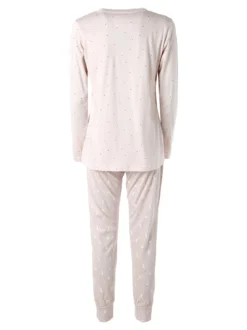 Infiore BUNNY Pigiama lungo da donna in cotone - rosa