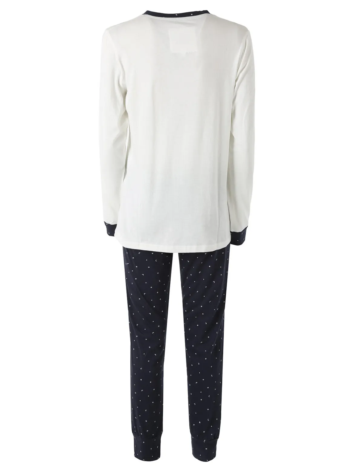 Infiore GALAXY Pigiama lungo da donna in cotone con stampe - panna