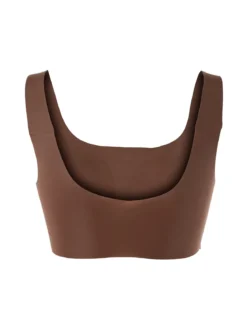 Infiore MICROFIT 01702 Reggiseno top donna imbottito senza ferretto COPPA B - moro