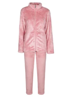 Infiore Pigiama donna full zip in morbido ecopelo supersoft