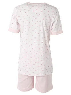 Infiore WILDLOVE Pigiama corto in cotone da donna con t-shirt e shorts - rosa