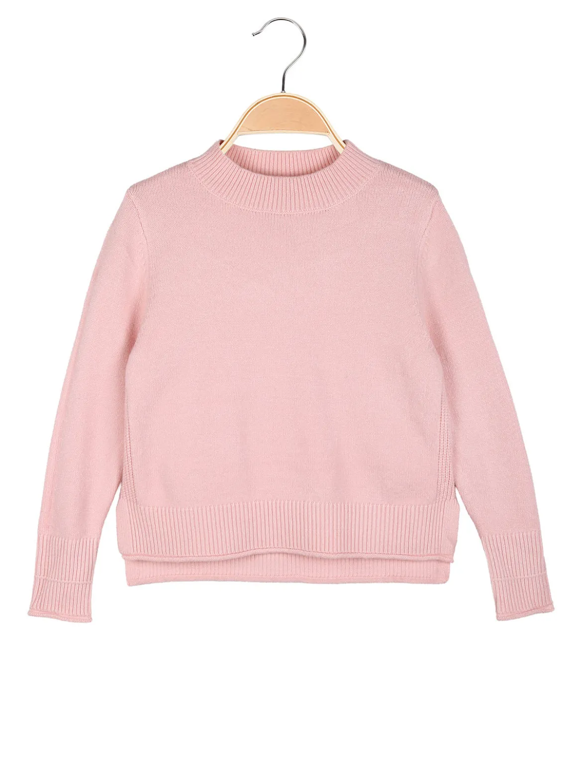 Injuly Maglione da bambina accollato - rosa