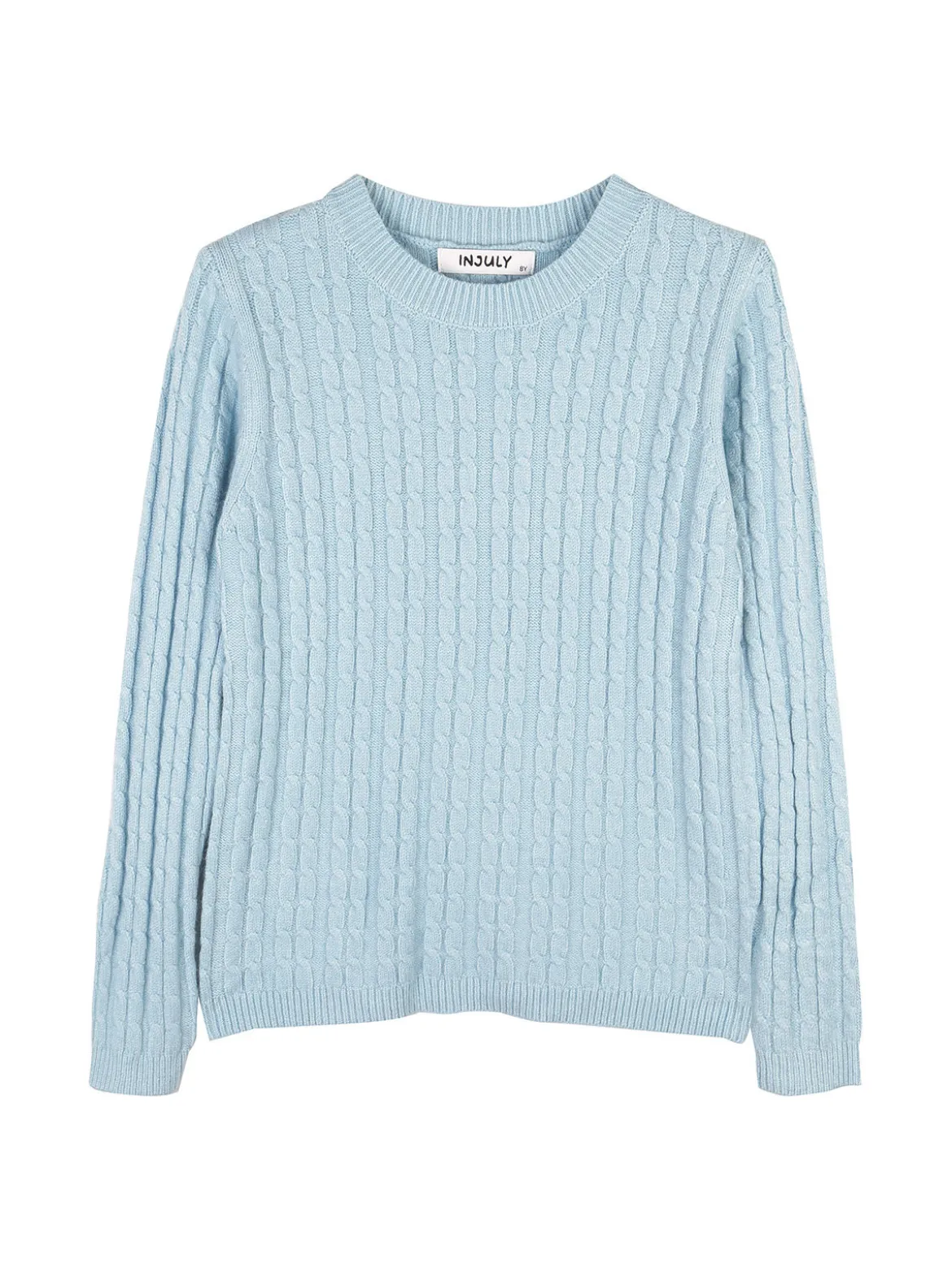 Injuly Maglione girocollo da bambina a trecce