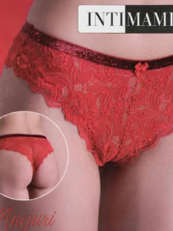 Intimami Brasiliana rossa in pizzo