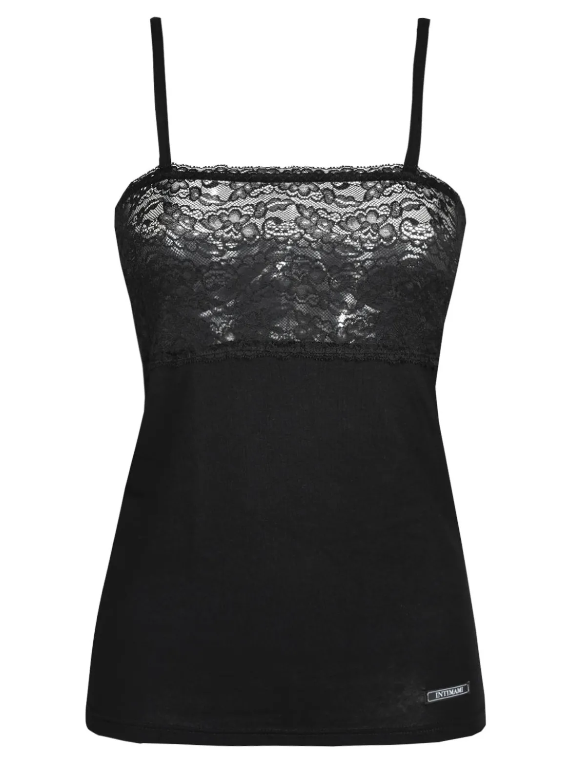 Intimami Canotta intima con pizzo in cotone bielastico