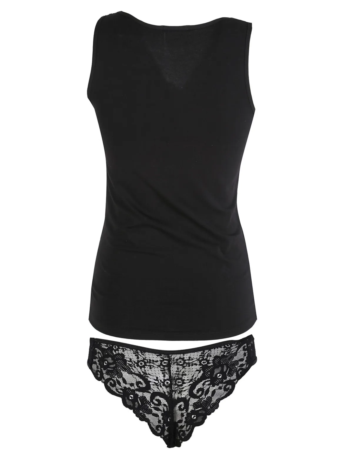 Intimami Coordinato intimo donna in pizzo con top e brasiliana - nero