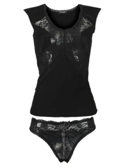 Intimami Coordinato intimo donna nero con pizzo