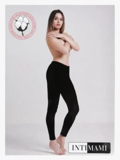 Intimami Leggings donna in cotone bielastico