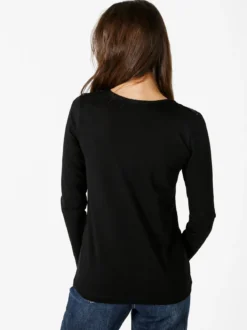 Intimami Maglia donna a maniche lunghe in ciniglia con inserti in tulle - bronzo