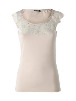 Intimami Top donna a spalla larga con scollo in pizzo - nudo