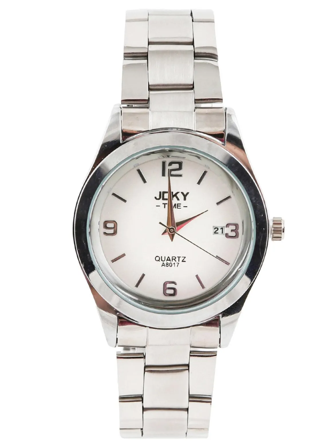 Jcky Orologio da polso con cinturino in acciaio