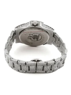 Jcky Orologio da polso con cinturino in acciaio e strass