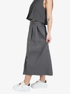 Jeans Louise Francoise Gonna donna midi a vita alta con cintura in vita