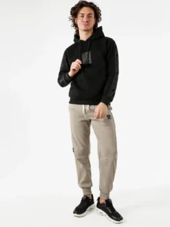 Jeans Yesed Pantaloni sportivi da uomo con coulisse e polsini - fango
