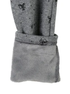 Jebellina Leggings da bambina fiocchi glitter con interno felpato - grigio