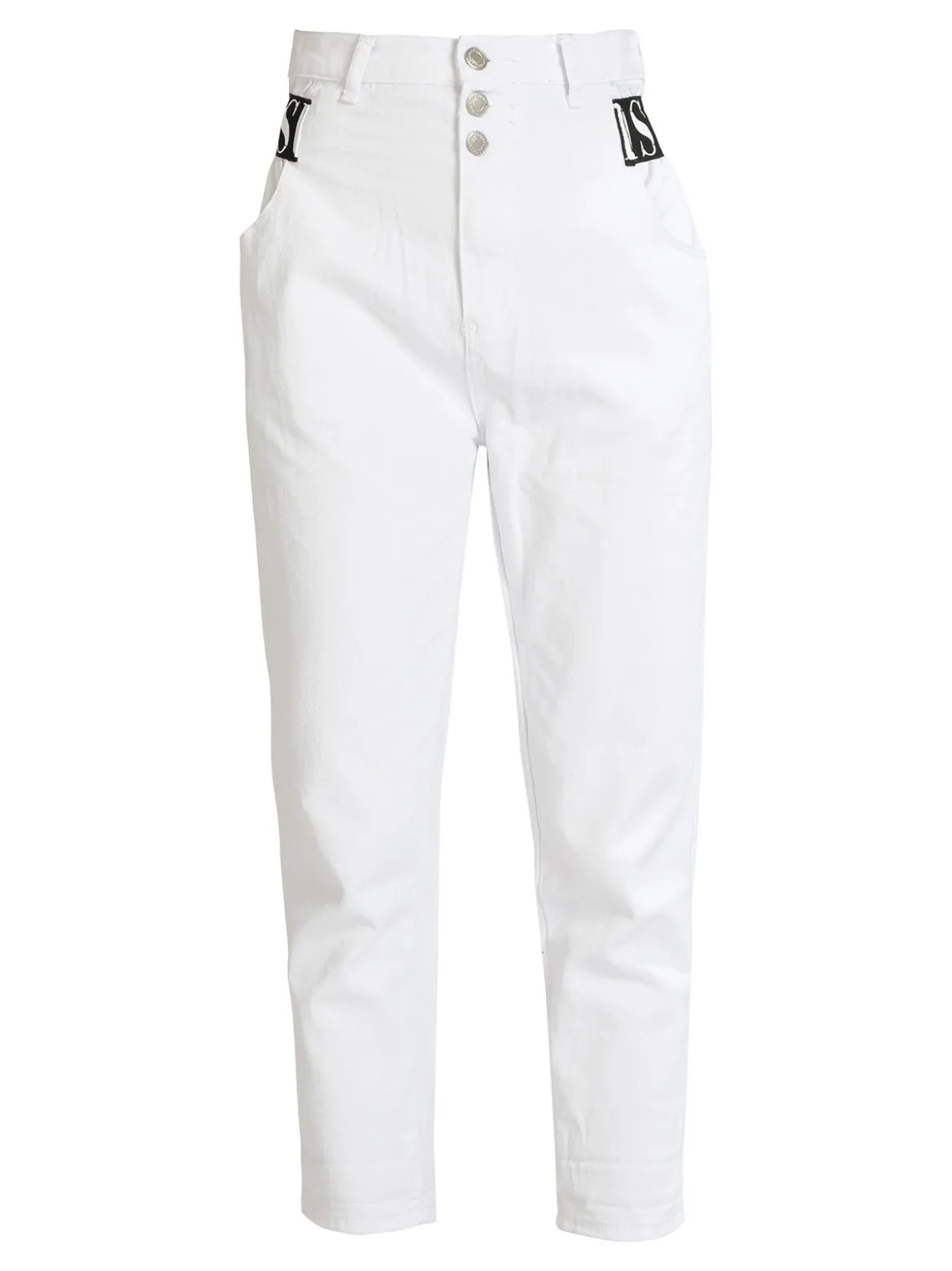 Jessy'S Chic Jeans bianco donna con cavallo basso