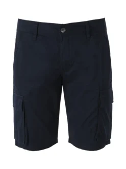 Johnny Looper Bermuda cargo da uomo in cotone - blu scuro