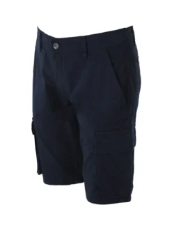 Johnny Looper Bermuda cargo da uomo in cotone - blu scuro