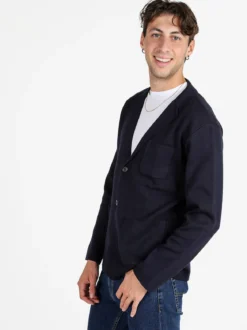 Johnny Looper Blazer uomo in maglia - blu scuro