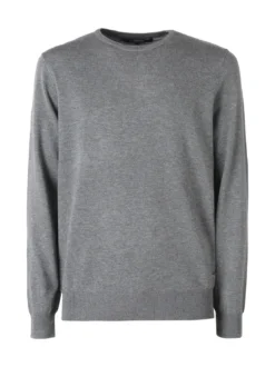 Johnny Looper Maglione girocollo da uomo in misto lana - grigio scuro