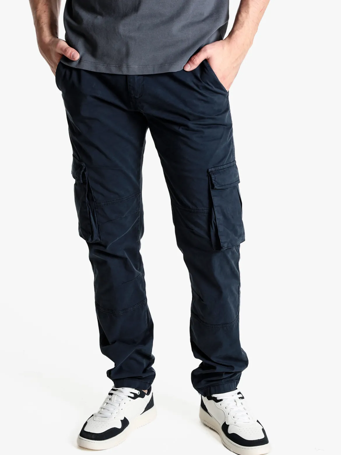 Johnny Looper Pantaloni cargo da uomo slim fit in cotone