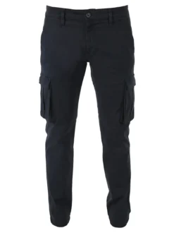 Johnny Looper Pantaloni cargo da uomo slim fit in cotone - blu scuro