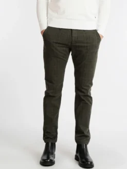 Johnny Looper Pantaloni da uomo slim fit a quadri