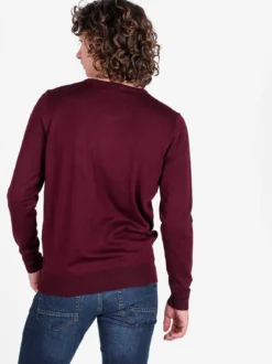 Johnny Looper Pullover da uomo in maglia con scollo a V