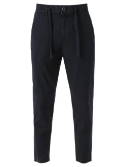 J.Sette Pantaloni casual da uomo in cotone con coulisse - blu scuro