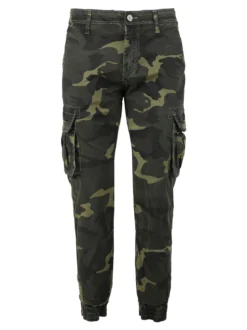 J.Sette Pantaloni mimetici da uomo con polsini e zip