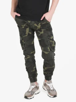 J.Sette Pantaloni mimetici da uomo con polsini e zip