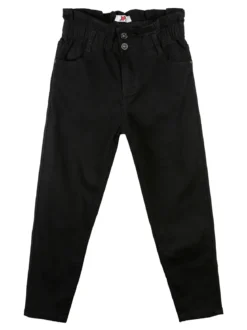 J Y Jeans nero da bambina a vita alta