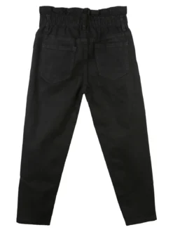 J Y Jeans nero da bambina a vita alta