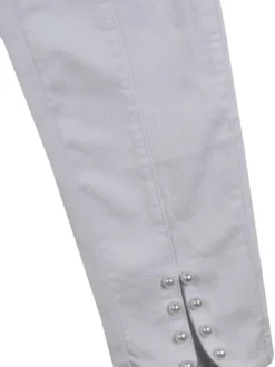 J Y Pantaloni bianchi con perle