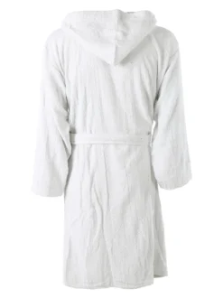 Kappa Accappatoio unisex in spugna con cappuccio - bianco